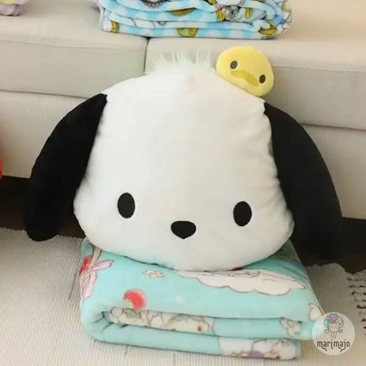 Almohada De Felpa Con Cobija Pochacco