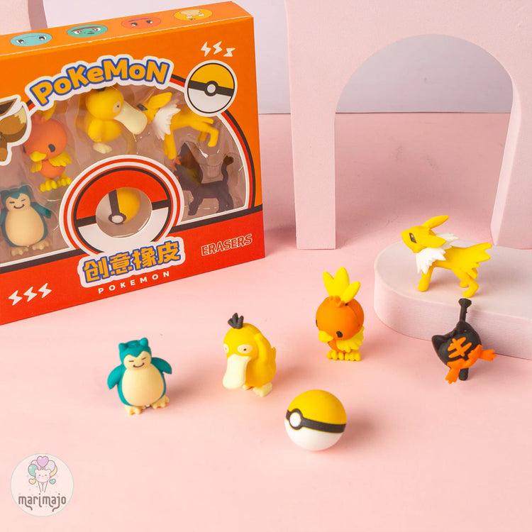 Borradores Pokemon Caja X 6 Unidades Motivo 1