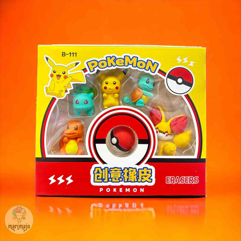 Borradores Pokemon Caja X 6 Unidades Motivo 3