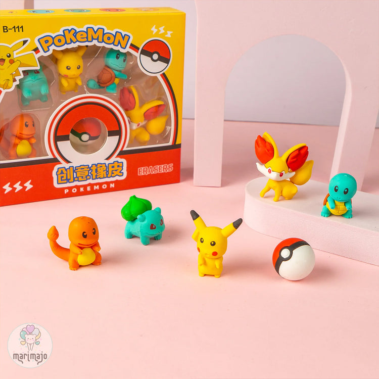 Borradores Pokemon Caja X 6 Unidades Motivo 3