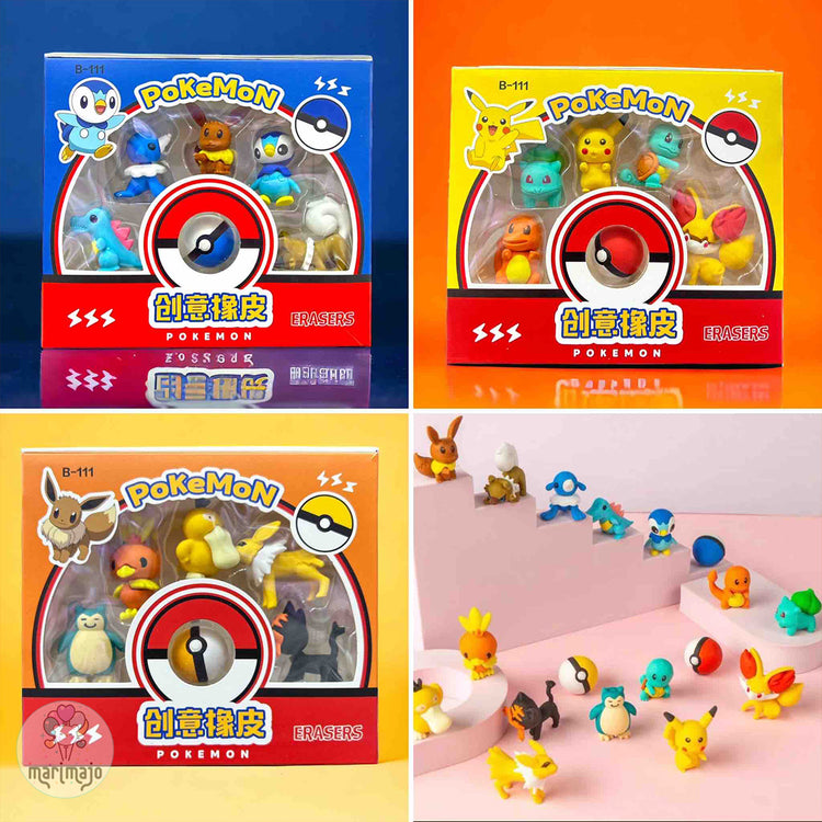 Borradores Pokemon Caja X 6 Unidades Motivo 2