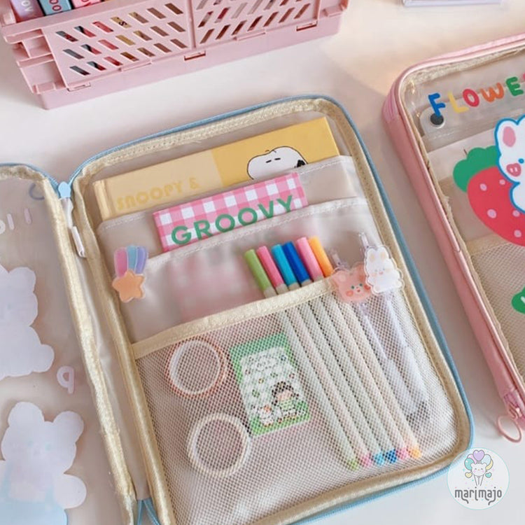 Estuche Organizador Kawaii Para Tablet, Cuaderno o Accesorios