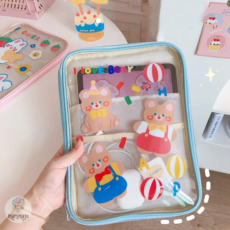 Estuche Organizador Kawaii Para Tablet, Cuaderno o Accesorios