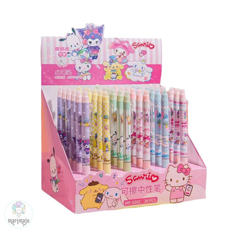 Esferos Sanrio, Hello Kitty, Kuromi, Cinnamoroll, Pochacco, My Melody y Pompompurin De Gel Tinta Borrable