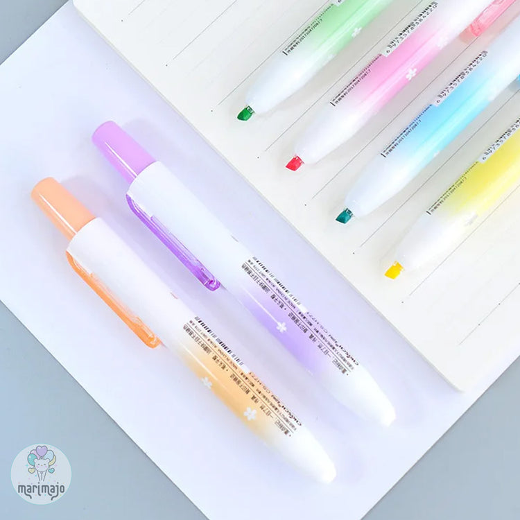 Resaltador Retráctil Set X 6 Colores
