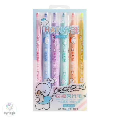 Resaltador Borrable X 6 Colores