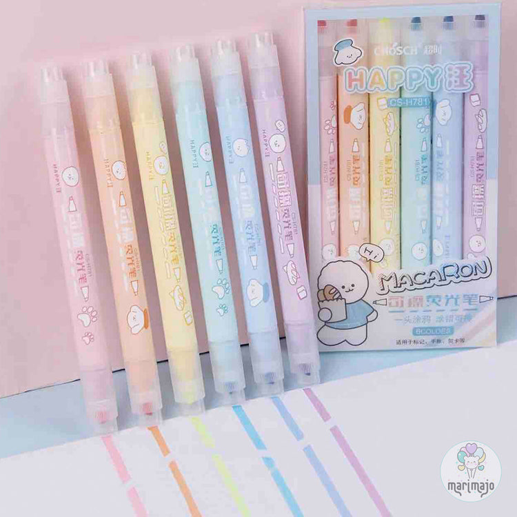 Resaltador Borrable X 6 Colores