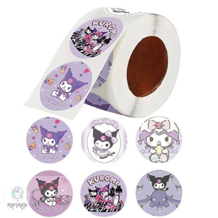 Rollo 500 Stickers Hello Kitty, Cinnamoroll, Pochacco, Kuromi