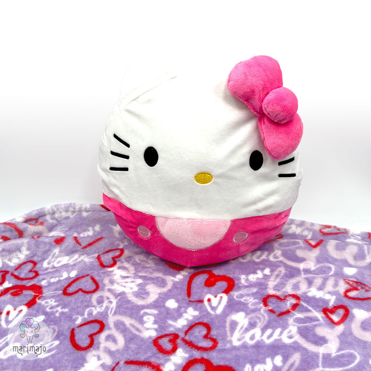 Almohada Con Cobija Hello Kitty Felpa