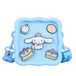 Bolso Cinnamoroll Manos Libres Cuadrado Con Pines