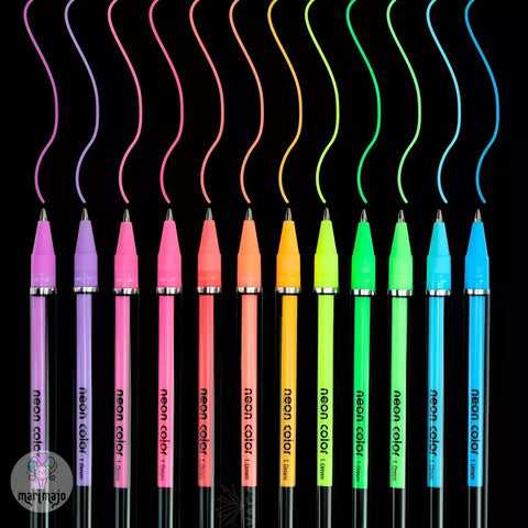 Esfero De Gel Colores Pastel Neon X 12 Colores